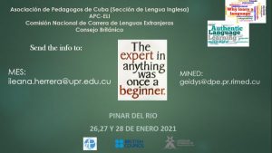 Realizan curso sobre creatividad en la enseñanza de la Lengua Inglesa en la Universidad de Pinar del Río