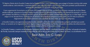 Autoridades estadounidenses advierten no permitirán viajes de embarcaciones desde Florida hacia Cuba ni migración marítima ilegal