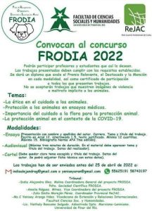 Convocan a participar en Concurso FRODIA 2022.