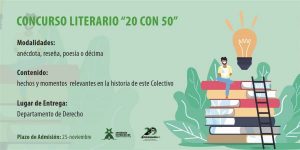 Convocan a participar en Concurso Literario “20 CON 50”