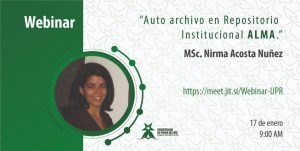 Conferencia virtual sobre auto archivo en el repositorio institucional ALMA